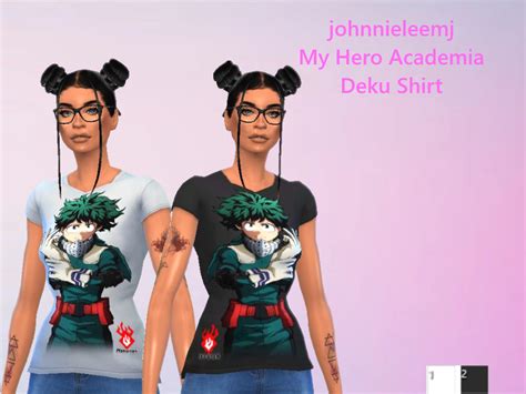 Johnnieleemj My Hero Academia Deku Shirt The Sims 4 Catalog