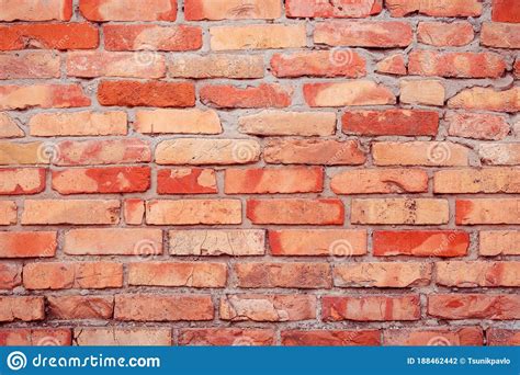 Textured Orange Brick Wall For Seamless Background Stock Photo Image