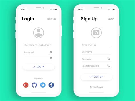 Login Sign Up Ui Mobile App Design Inspiration App Interface