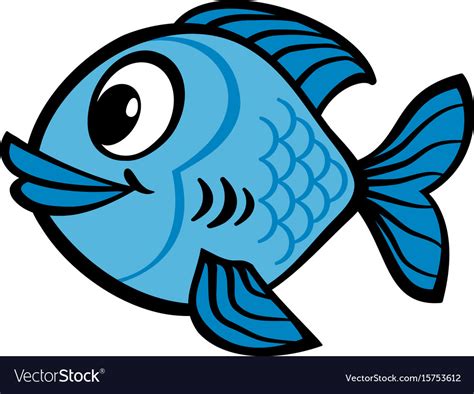 Fish Cartoon Icon Royalty Free Vector Image Vectorstock