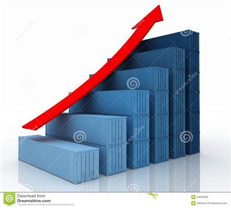 Diagram Of Increasing Exportation Stock Illustration - Illustration of ...