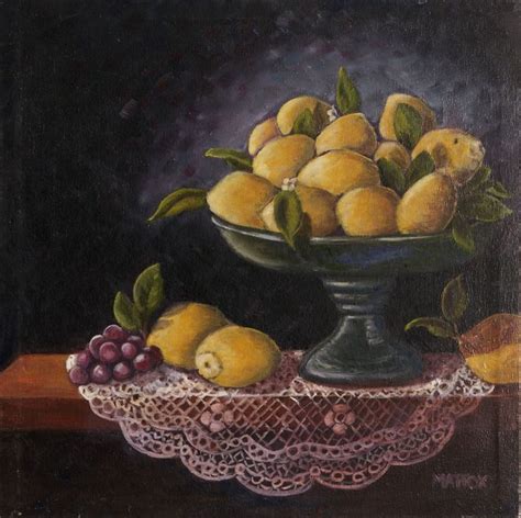 Still Life With Lemons Painting Still Life Art