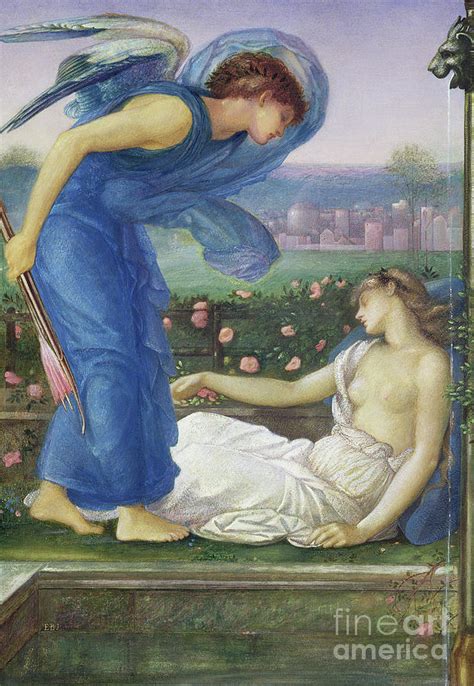 Cupid And Psyche Circa 1865 Painting By Edward Coley Burne Jones