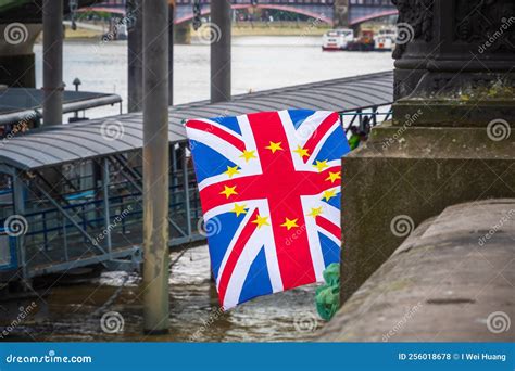 Merged Flag Of European Union And The United Kingdom Stock Photo