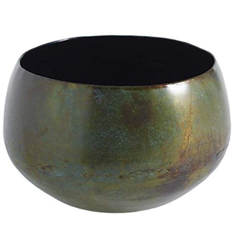 Accent Decor Metallic Round Metal Bowl 95 X 95 X 6