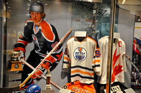 Wayne Gretzky Exhibit Case At The Hockey Hall Of Fame Toronto Ontario