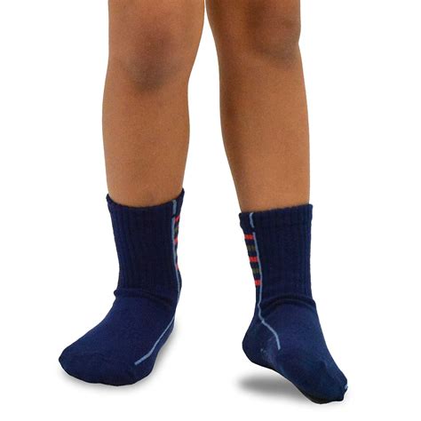 Teehee Little Kids Boys Cotton Fashion Fun Crew Socks 6 Pair Pack 3 5