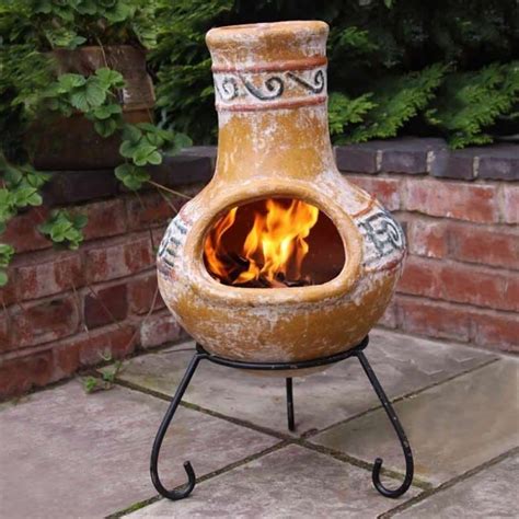 You can use inserts to convert your fire pit to a new type of fuel. Extra Large Clay Chiminea Outdoor Fireplace — Randolph Indoor and Outdoor Design