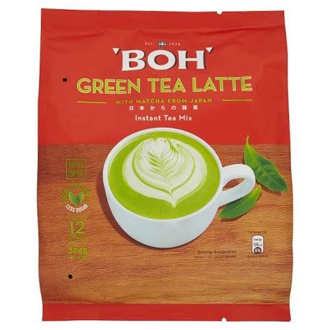 Malaysia cemeron highland boh green tea. BOH Green Tea Latte Instant Tea Mix (12 x 27g) - Home