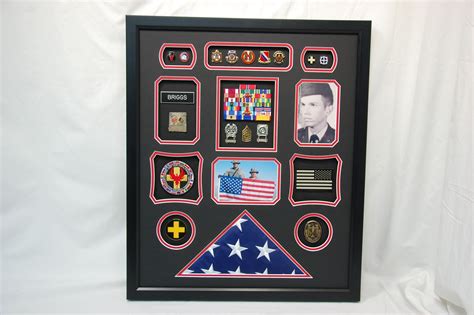 Us Army Shadow Box W Flag And Unit Crests Military Shadow Box Diy