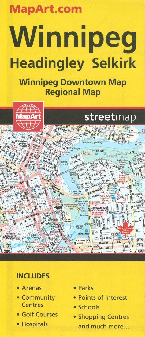 Winnipeg Manitoba Street Map By Canadian Cartographics Corporation