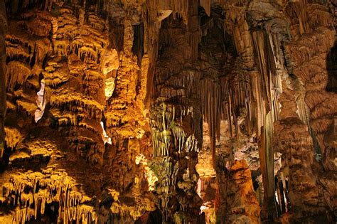 Cavernous Limestone Caves Within The Rock Of Gibraltar