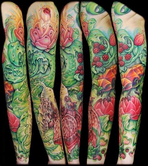 Bug Life And Berries Tattoo Sleeve Best Tattoo Ideas Gallery