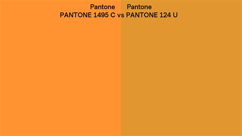 Pantone 1495 C Vs Pantone 124 U Side By Side Comparison