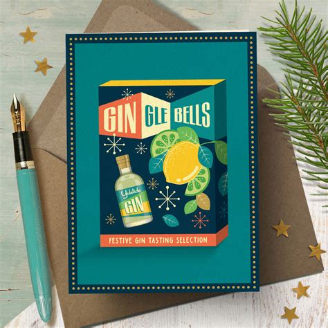‘gingle Bells’ Gin Lovers Christmas Card By The Typecast Gallery