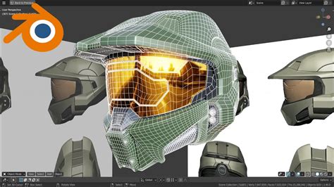 Blender Halo Infinite Master Chief Helmet Speed Model Youtube
