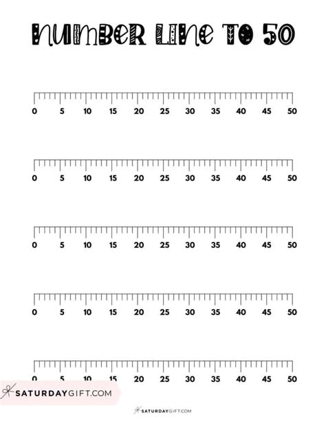 Number Line To 50 Printable