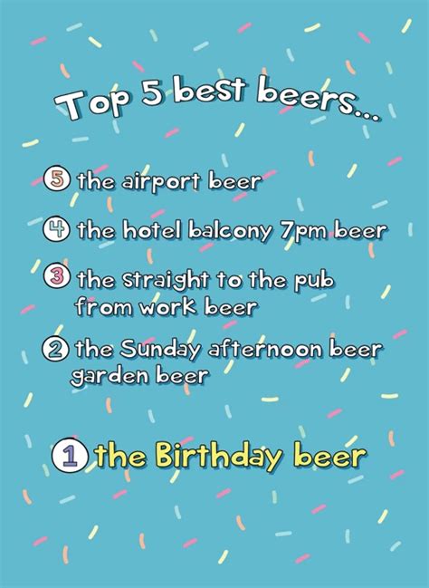 Favourite Beers Happy Birthday By Laura Lonsdale Designs Cardly