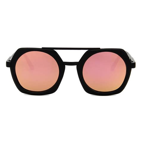 full frame round sunglasses fashion women men retro sun glasses rhombus gradient lens irregular