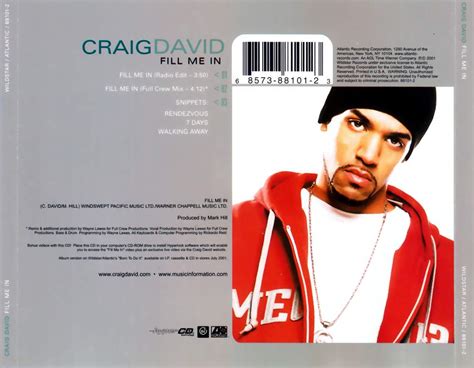 Highest Level Of Music Craig David Fill Me In Cds 2001 Hlm