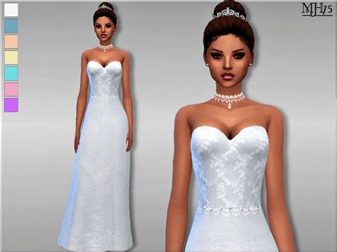 Wedding Day Dress By Margie At Sims Addictions Sims 4 Updates