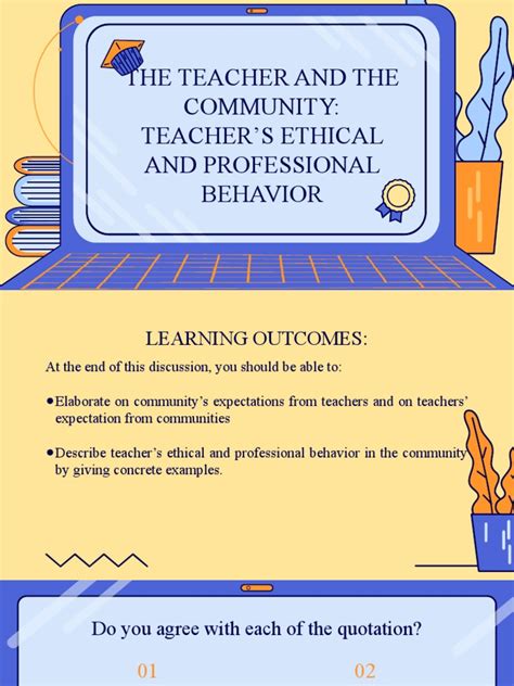 The Teacher And The Community Teachers Ethical And Professional