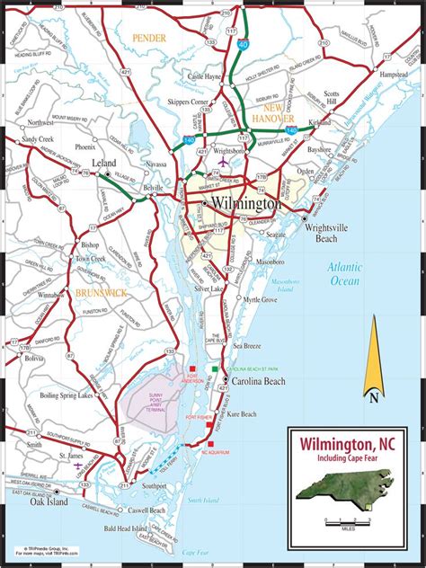 33 Map Of Wilmington North Carolina Maps Database Source