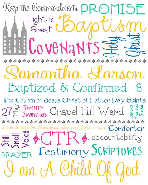 Personalized Baptism Subway Art Digital Print 8x10 You Etsy