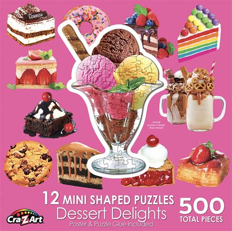 Cra Z Art Multi Shaped 500 Piece Jigsaw Puzzle Dessert Delights