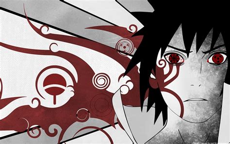 Naruto Shippuuden Anime Uchiha Sasuke Vector Art Selective Coloring