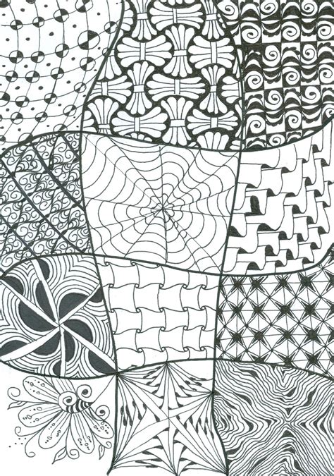 Zentangle Pattern Sheet Inspired By Zentangle Patterns And Starter