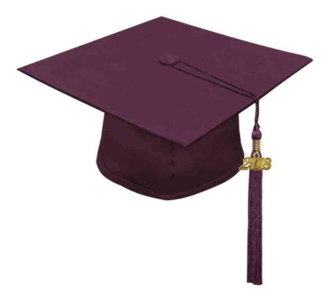 Maroon High School Cap Gown And Tassel Graduation Uk