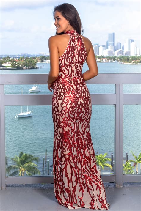 Red Halter Neck Maxi Dress Maxi Dresses Saved By The Dress