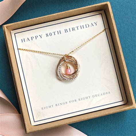 Buy 80th birthday gifts and get the best deals at the lowest prices on ebay! 80th Birthday Necklace | 80th Birthstone Jewelry | 8 Rings ...