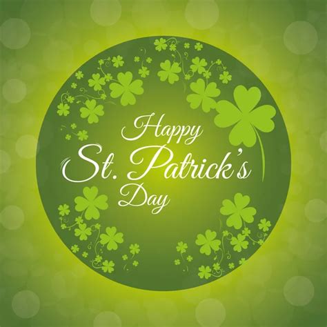 St Patricks Day Card Design Vector Illustration Stock Vector Image By