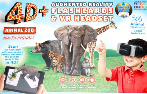 Utopia 360 Animal Zoo Ar Flashcards And Vr Headset For Kids The
