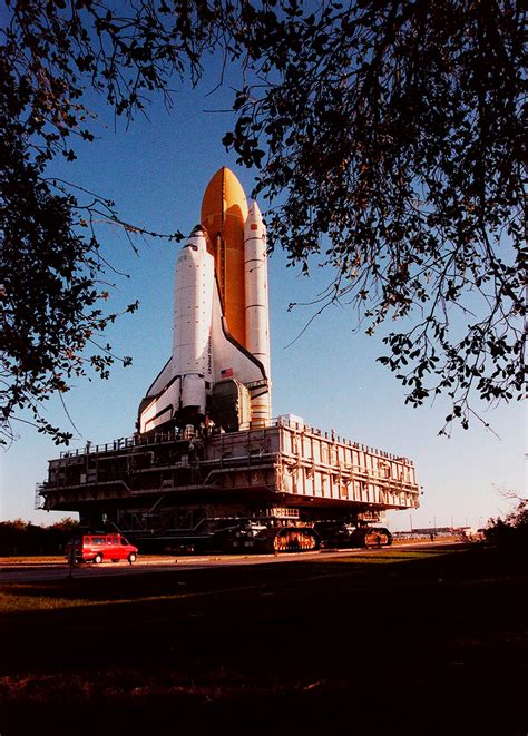 Space Shuttle Endeavour During The Shuttles Rollout To Launch Pad