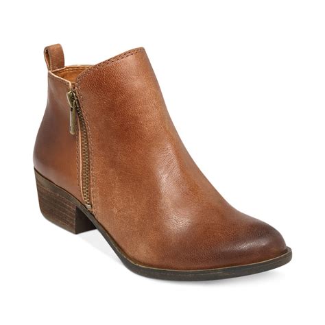 Lucky Brand Womens Basel Booties In Brown Toffee Lyst