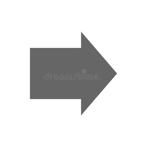 Pointer Arrow In Modern Flat Style Arrow Button Isolated On White