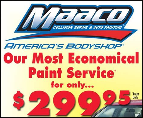 These colors include candy apple red, dark blue, bright white, silver mist, deep plum pearl and med. Maaco Painting Specials - The Best Picture of Painting