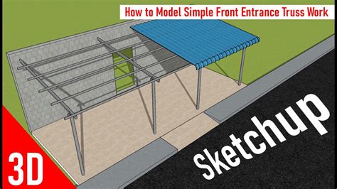 How To Create A Shed Roofing Work In Sketchup Youtube