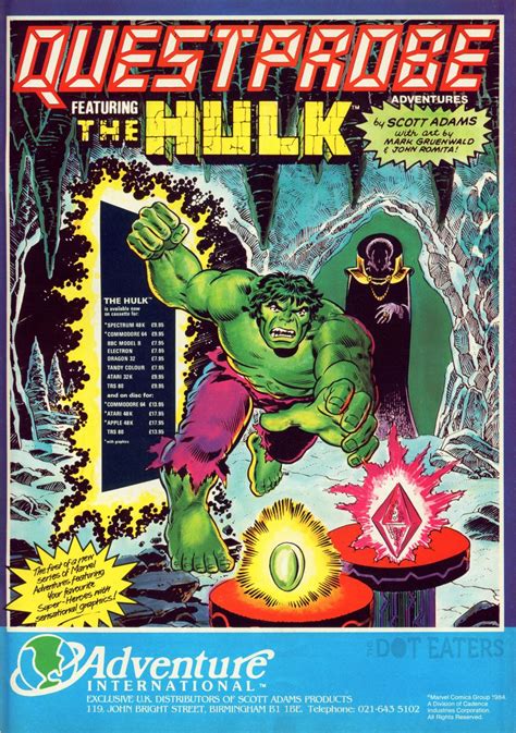 Hulk Smash Puny Micro Computers 1984 Marvel Bitstory Marvel