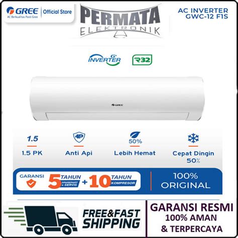 Promo GREE GWC 12F1S AC 1 5PK Split Inverter Auto Clean 1 5 PK GWC12F1S Cicil 0 3x Jakarta