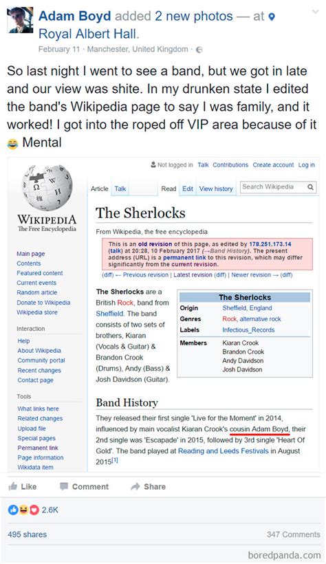 10 Of The Funniest Wikipedia Edits By Internet Vandals Bored Panda