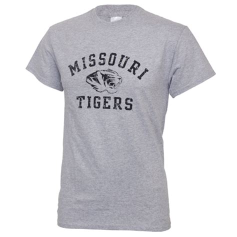 The Mizzou Store Missouri Tigers Grey Crew Neck T Shirt