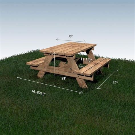 Table à pique nique plan du meuble Picnic table woodworking plans