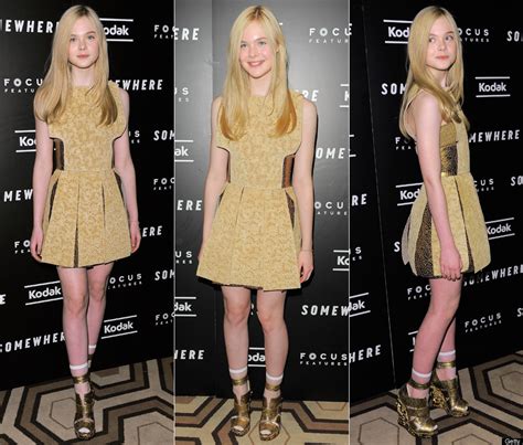 Elle Fanning 12 Years Old Steps Out In Neck To Toe Rodarte Photos