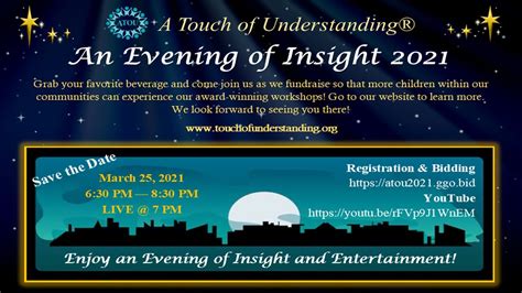 An Evening Of Insight 2021 A Touch Of Understanding Youtube