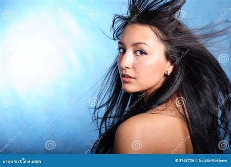 Hair Motion Model Portrait Stock Photo Image Of Head Girls 8768736