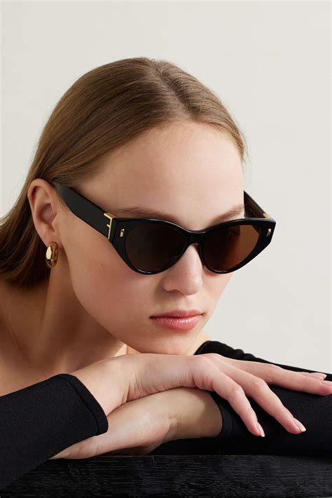 Fendi Eyewear Cat Eye Acetate Sunglasses Net A Porter